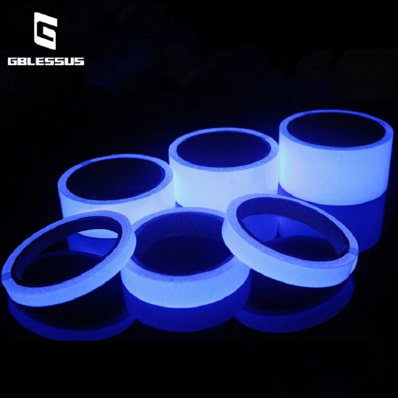 Rainbow Luminous Tape Self-adhesive Paper Luminous Fluorescent Dark Eye-catching Night Warning Yellow Blue Orange Green