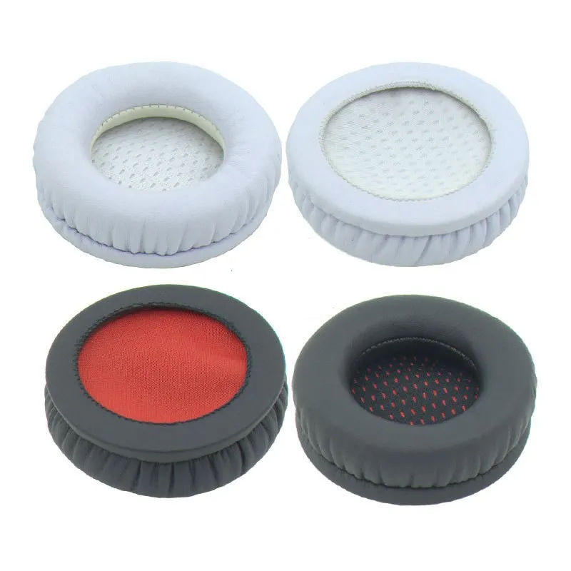 Almofada para fones de ouvido, 80mm, para substituição de fones de ouvido, esponja elástica branca