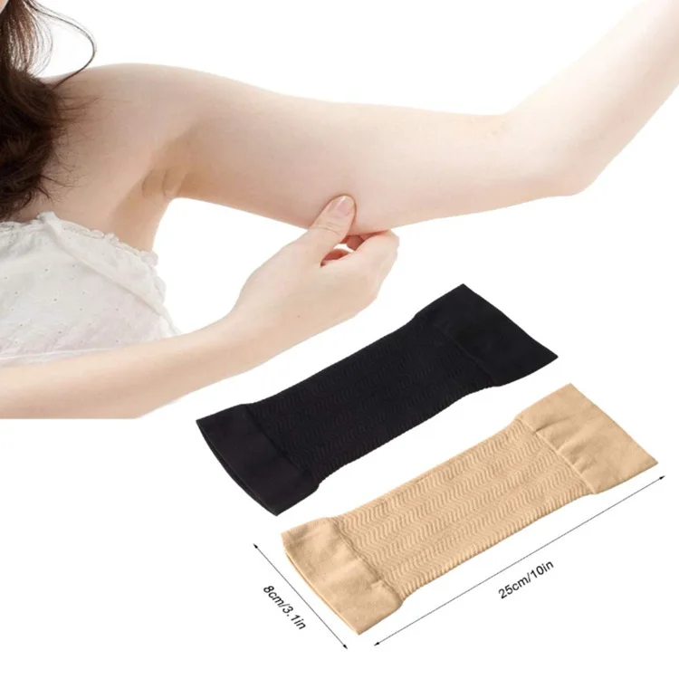 Mangas moldeadoras de brazo de compresión elástica para mujer, ropa moldeadora de brazo adelgazante, masajeador de codo para pérdida de peso,