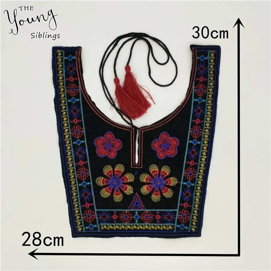 New arrive Ethnic style Lace Neckline Applique trim blouse Embroidery Fabric Lace Collar Sewing Neckline DIY Clothing Accessory