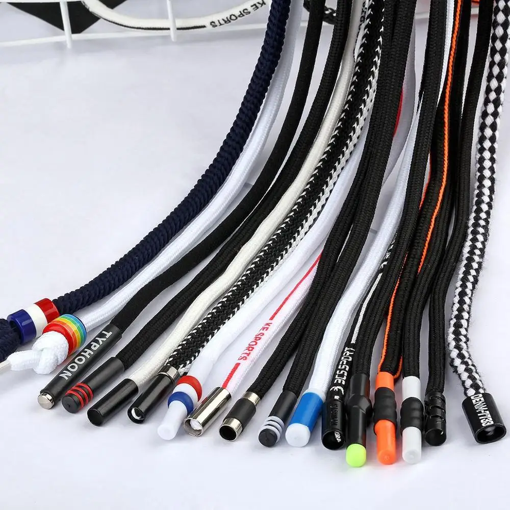 1pc Sweatpants Drawstring Strap Metal Head Sports rope Pants Cotton thread Belt Pants/Hoodies Accessories Diy Sewing R-1