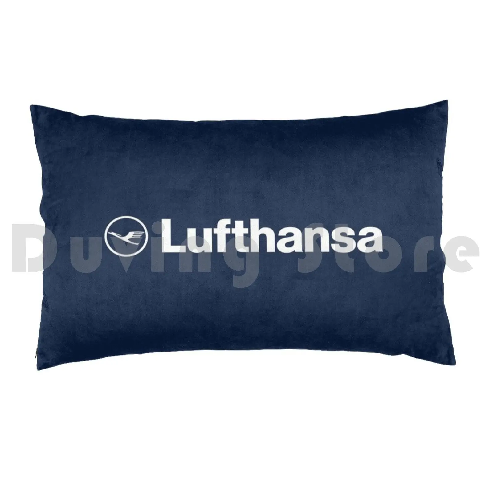 Lufthansa Pillow Case DIY 50*70 Lufthansa Aviation Jet Plane Pilot Captain Stripes Airways Boeing Airbus