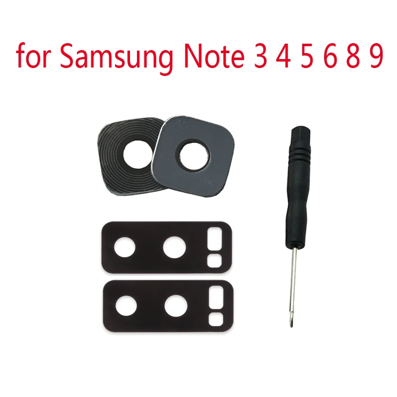 Camera Glass Lens For Samsung Note 3 4 5 7 8 9 Phone Housing New Back Camera Safety Glass Replacement With Glue + Tools