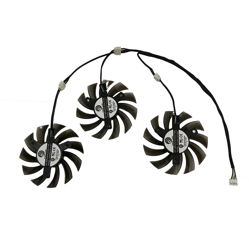 3 Stks/set 4Pin PLD08010S12HH 75Mm Koeler Ventilator Voor Gigabyte GTX670 GTX680 GTX760 Ti G1 Gtx 770/780Ti R9 380X Grafische Kaart Vervangen