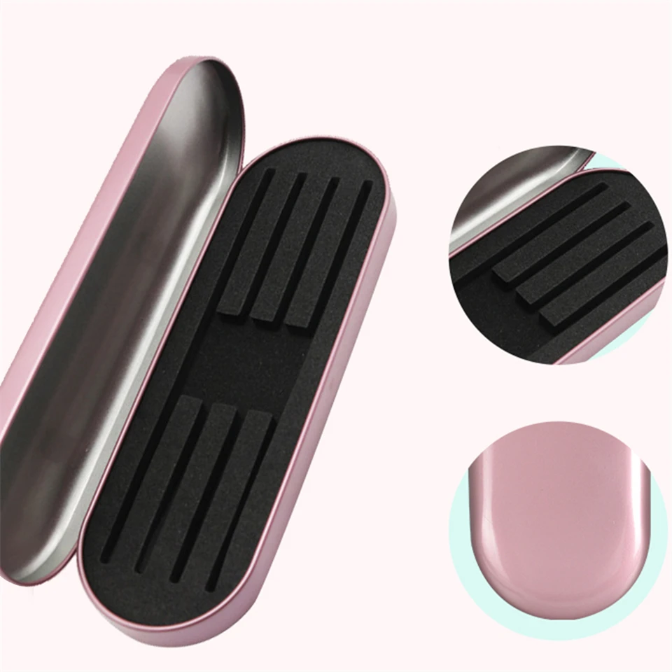 2/4 فتحات المهنية رمش تمديد الملقط صندوق تخزين رمش فرش مقص شفرات صندوق تخزين أدوات آمنة المحمولة