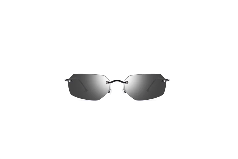 3pcs Matrix Morpheus Polarized Sunglasses Movie sunglasses men titanium Ultralight Rimless Oval glasses Oculos Gafas De Sol