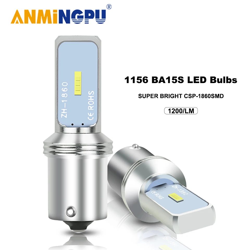 

ANMINGPU 1x сигнальная Лампа PY21W BAU15S 1156 светодиодсветодиодный Лампы BA15S P21W светильник тели поворота s CSP 1860SMD 1157 BAY15D Led P21/5W стоп светильник
