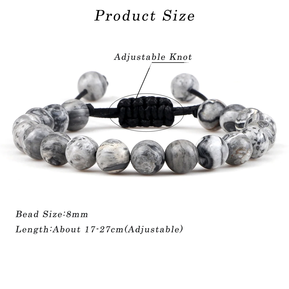 8mm Trendy Natural Tiger Eye Lava Stone Beads Bracelet For Women Men Adjustable Bracelets Yoga Healing Counple Jewelry New Gifts