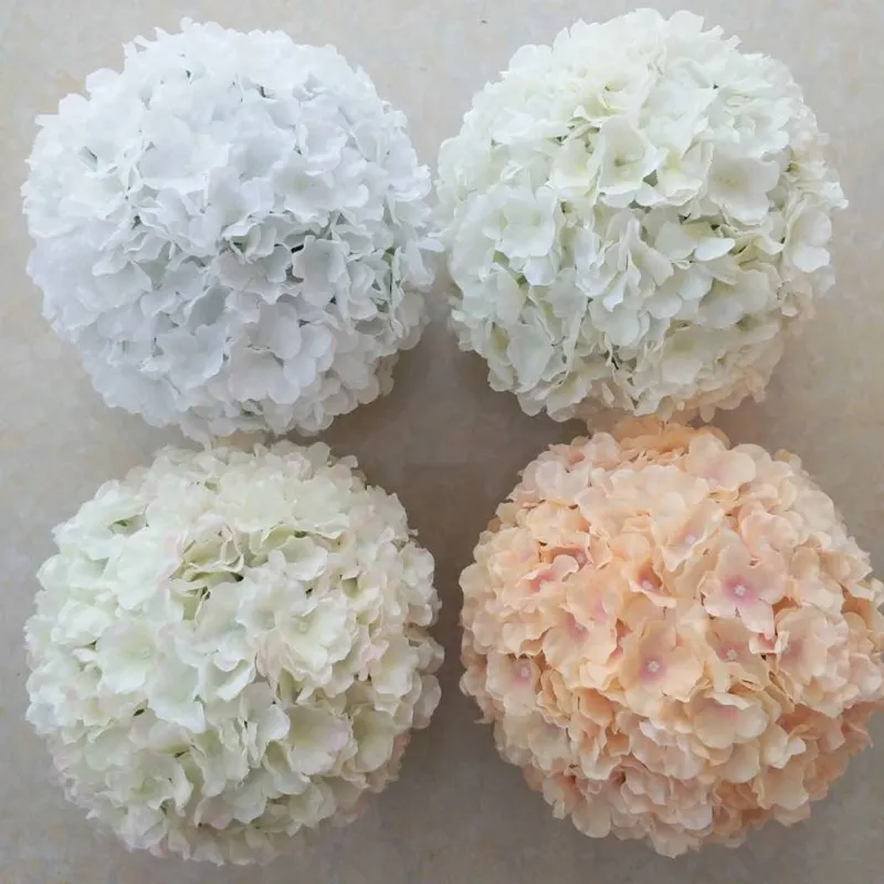 

12 Inch Upscale Artificial Hydrangea Flower Ball Pincushion Kissing Balls Wedding Supermarket Decoration Hangings Ornament