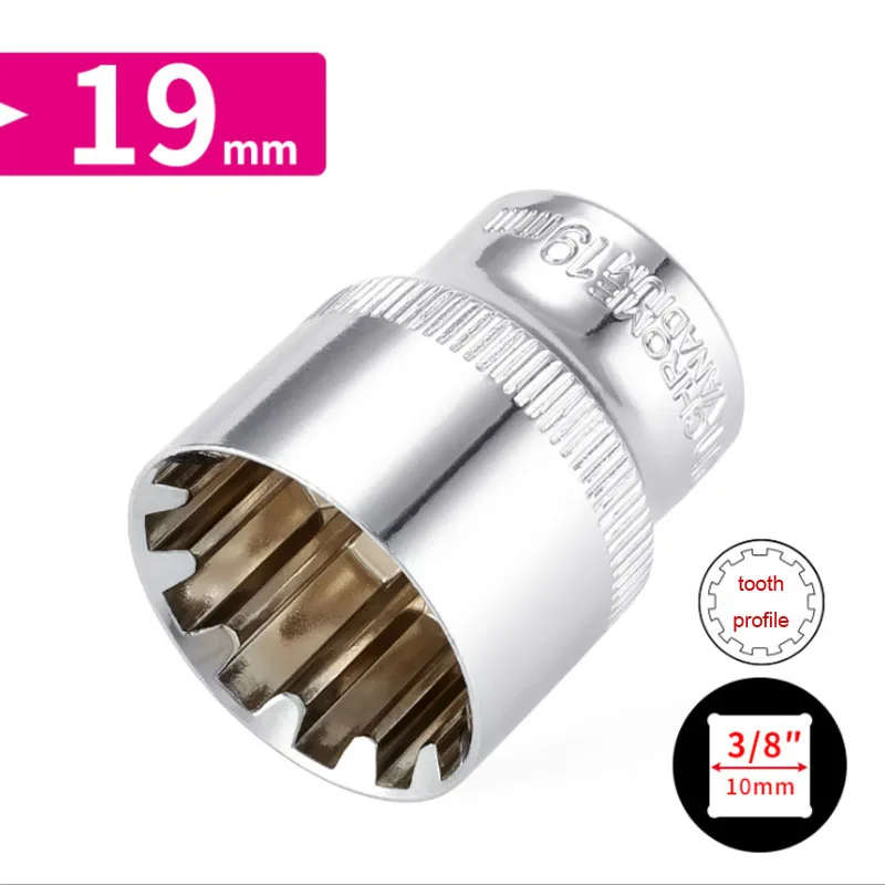 3/8 "Drive 12 Point Douille Courte Bit 6-24mm Cliquet Enroulé 12 Dents Douille Enroulée CR-V Ensemble De Soccket pour Voiture Auto Réparation Outil À Main