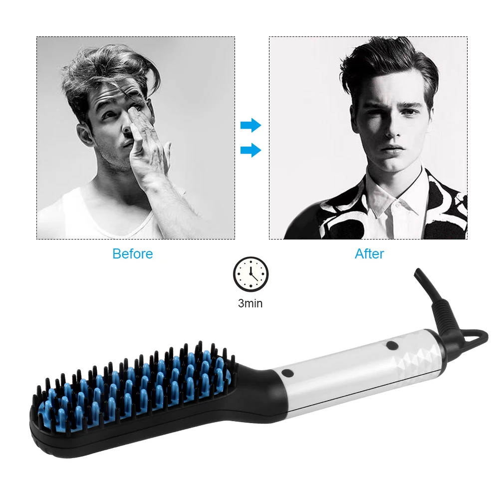 Quick Beard Straightener Multifunctional Electric Hair Comb Brush Hair Straightener Beard Straightening Comb Hair Styler For Men