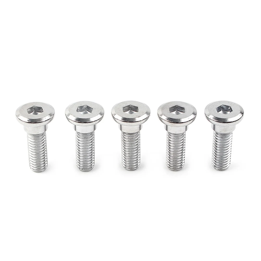 5pcs M8x25mm x 1.25 Titanium Bolts Ti Hex Socket Disc Brake Rotor Screws Fasteners