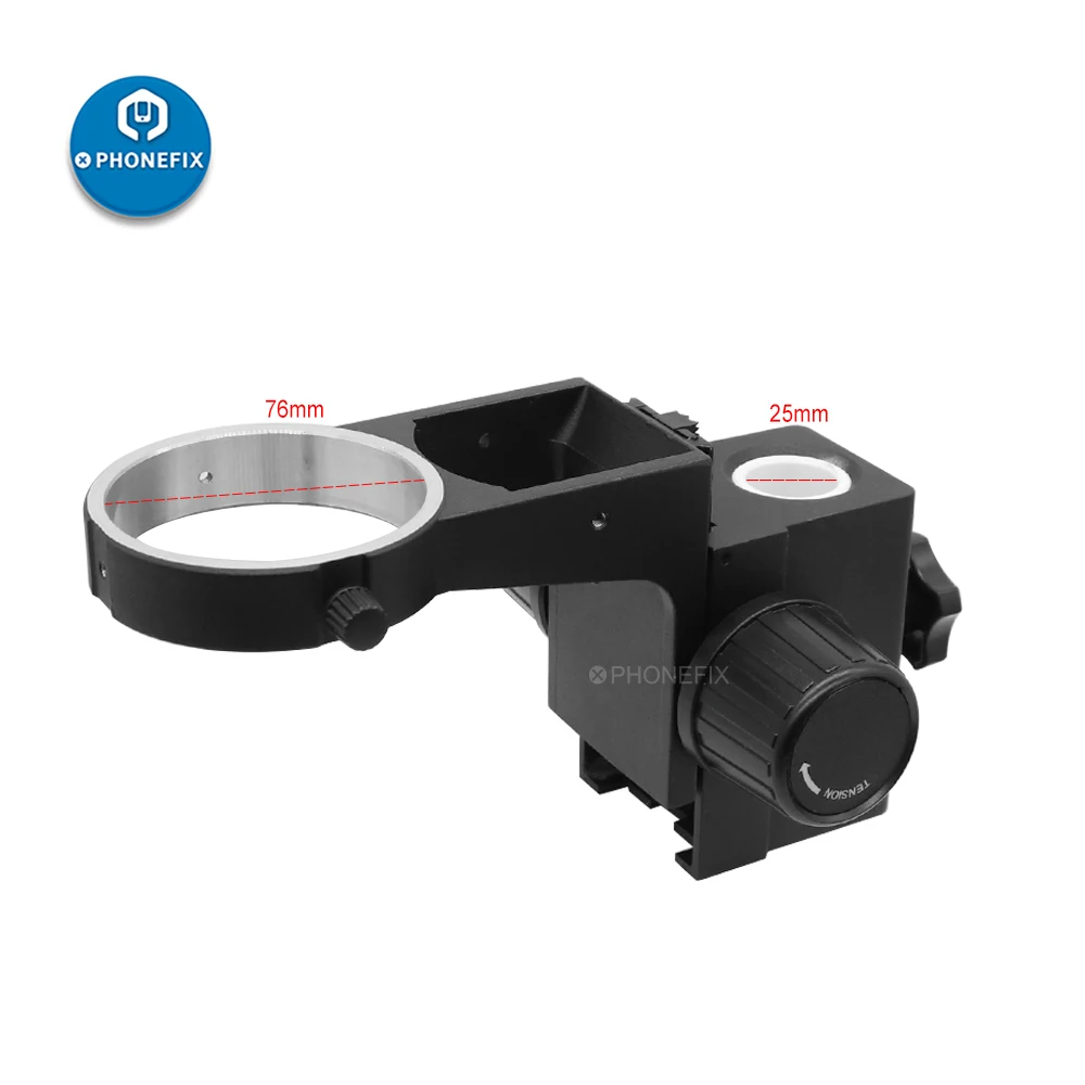 76mm Focusing Holder 32mm 30mm 25mm Install Diameter Focusing Bracket Microscope Head Holder Adjustable Arm Stand Fixture