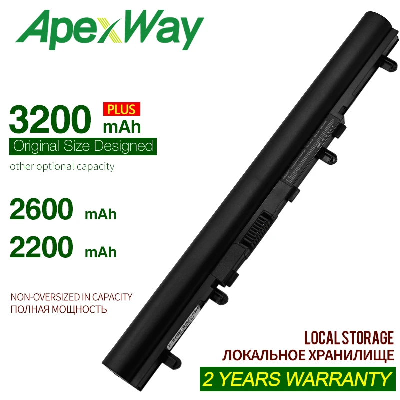 ApexWay 14.4V 4CELL Battery AL12A32 For Acer Aspire V5 V5-431 V5-471 V5-531 V5-551 V5-571 4ICR17/65  Battery For Acer Aspire V5