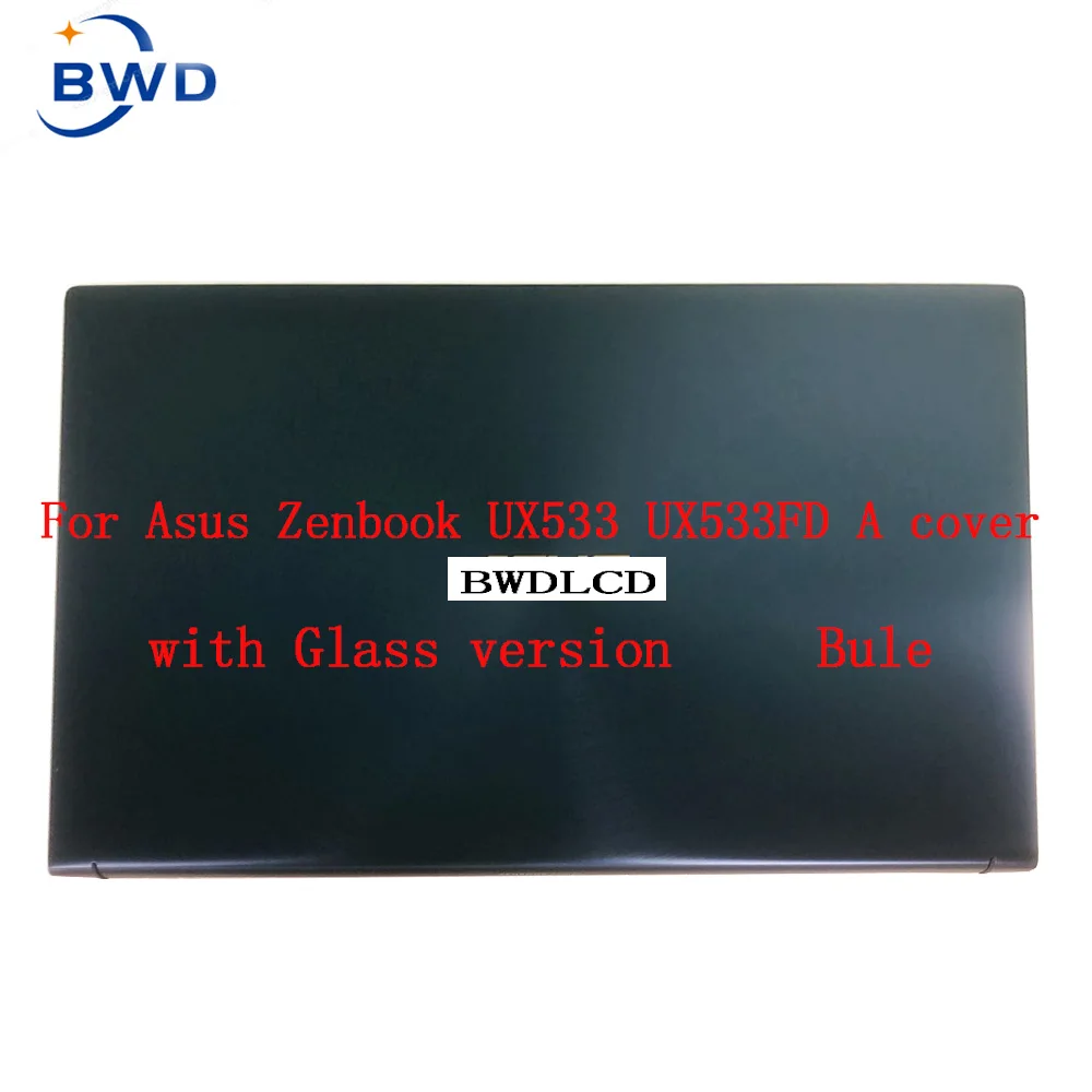 Coque supérieure pour ASUS ZenBook UX533, couleur bleue, avec verre