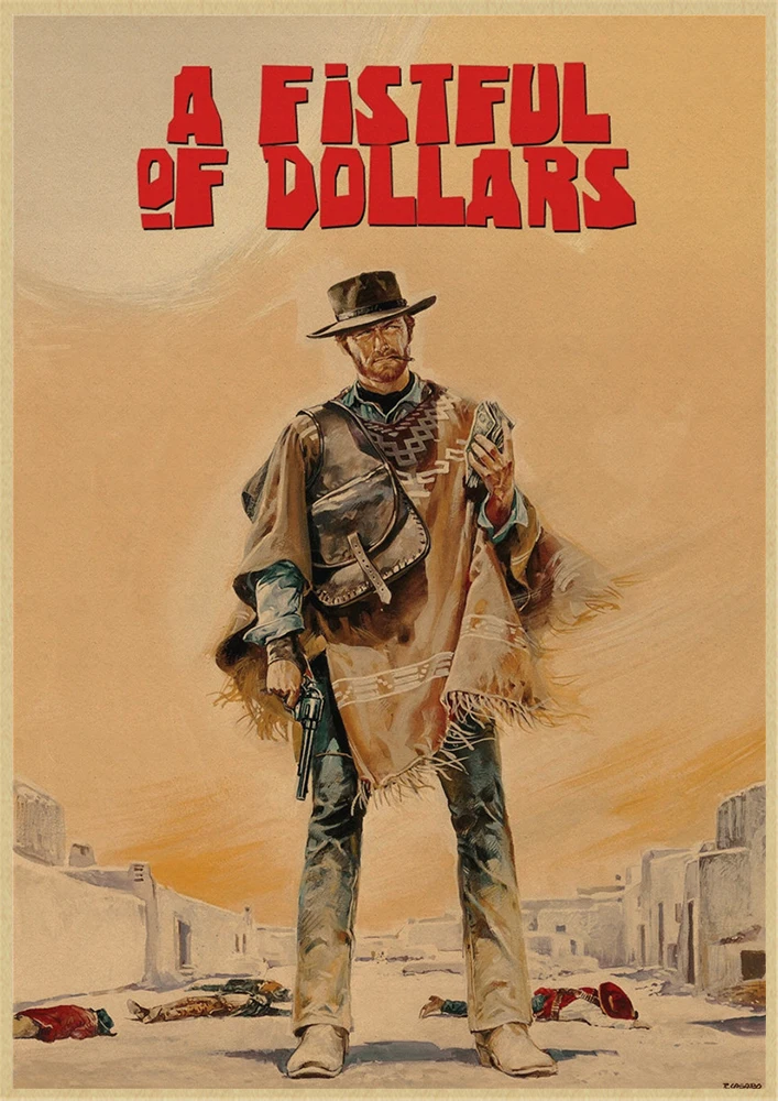 The Good, the Bad and the Ugly  Classic Movie Kraft Paper Poster Bar Cafe Living Room Dining room Wall Decorative Paintings