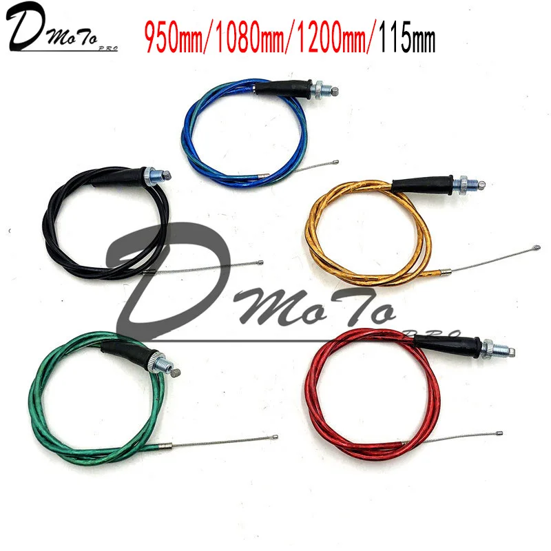 Motorcycle Throttle Cable 950MM 1080MM 1200MM Straight Connection For Dirt Pit Bike Motocross XR50 CRF50 CRF70 KLX 110 125