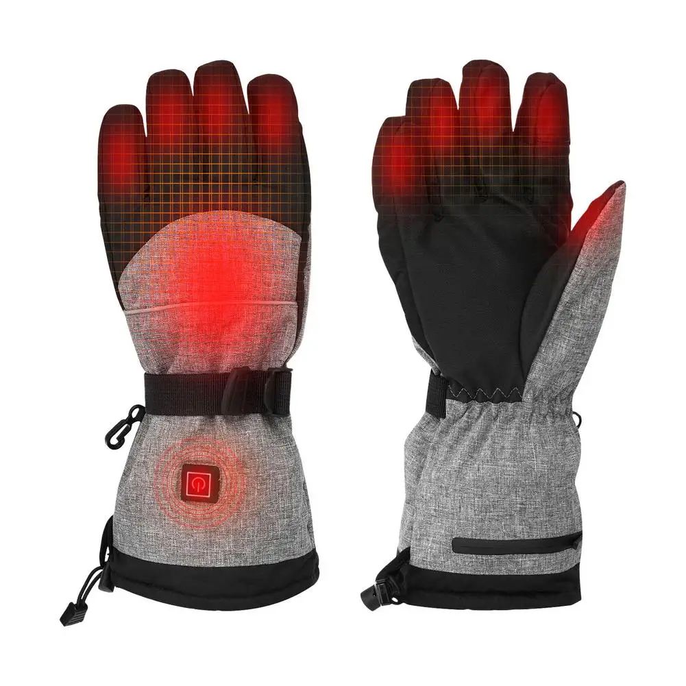 Winter Outdoor Ski Charging Cycling Electric Heating Gloves Male Lithium Battery Smart Warm Heating Gloves Cycling Supplies