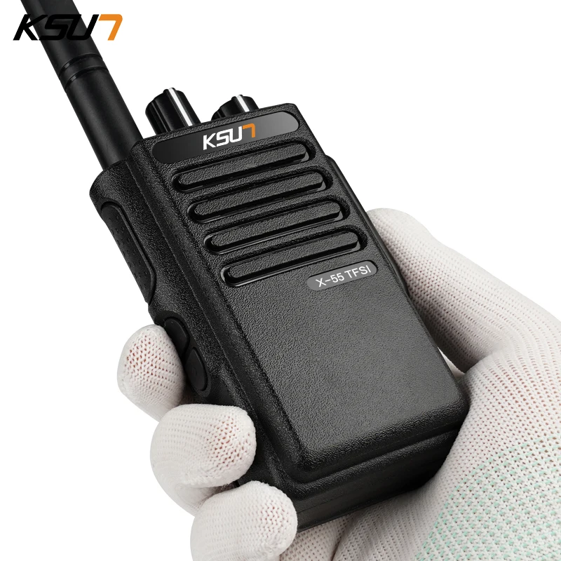 Mini Walkie Talkie profesional de largo alcance, dispositivo de comunicación con antena, recargable, Radio bidireccional, transceptor, KSUN-x55