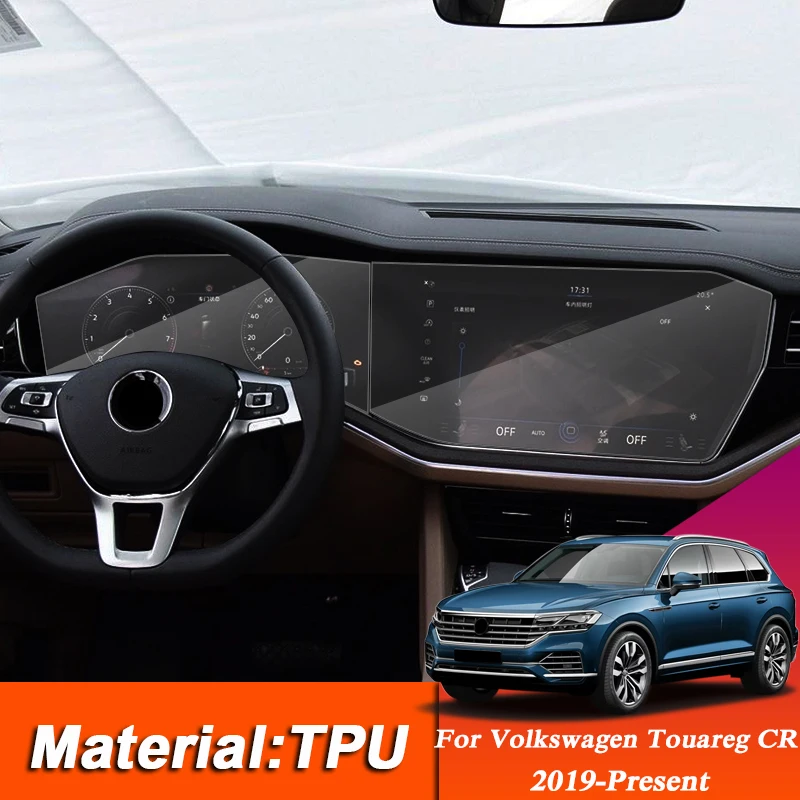 

Car Styling Dashboard GPS Navigation Screen TPU Protective Film Sticker For Volkswagen Touareg CR 2019-Present