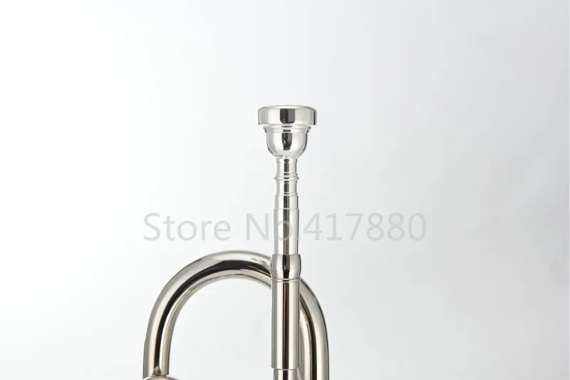 MARGEWATE Brass Nickel Plated Bb Trumpet New Arrival B Flat Performance Musicla Instrument B Flat Trumpet with Mouthpiece Case