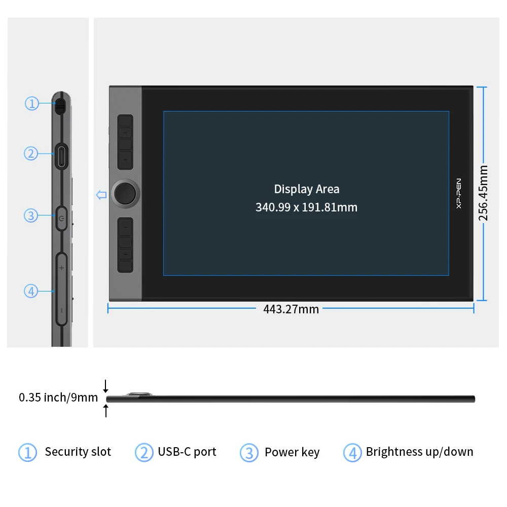 Imagem -02 - Xppen-artist Pro 16 Tablet Gráfico Monitor com x3 Smart Chip Pen Tablet Drawing Monitor 156 Polegadas 133 Rgb para Windows e Mac
