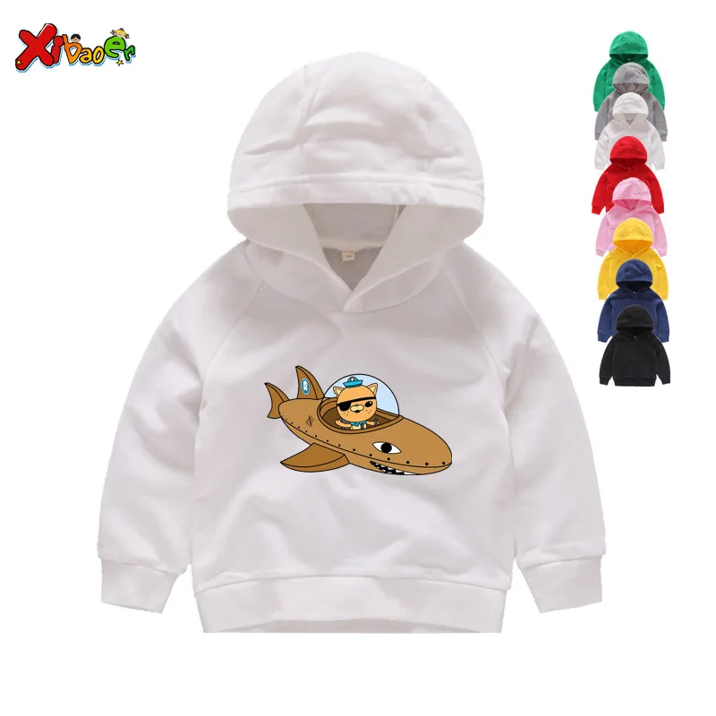 Kids Boys and Girls Clothing Cartoon Hoodies Boys Clothes 6T Sweatshirts Camiseta Menino Octonauts Kids Pink Hoodies Sweatshirts