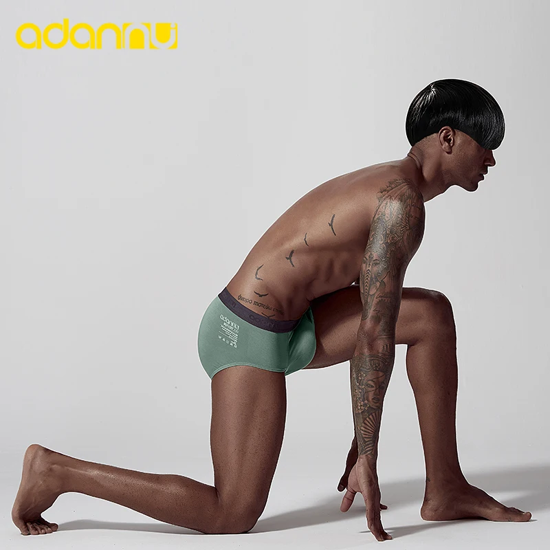 ADANNU Brand Men Underwear Sexy Briefs Modal Comfortable Underpants Breathable Male Panties Cueca Tanga Slip Homme Men Briefs