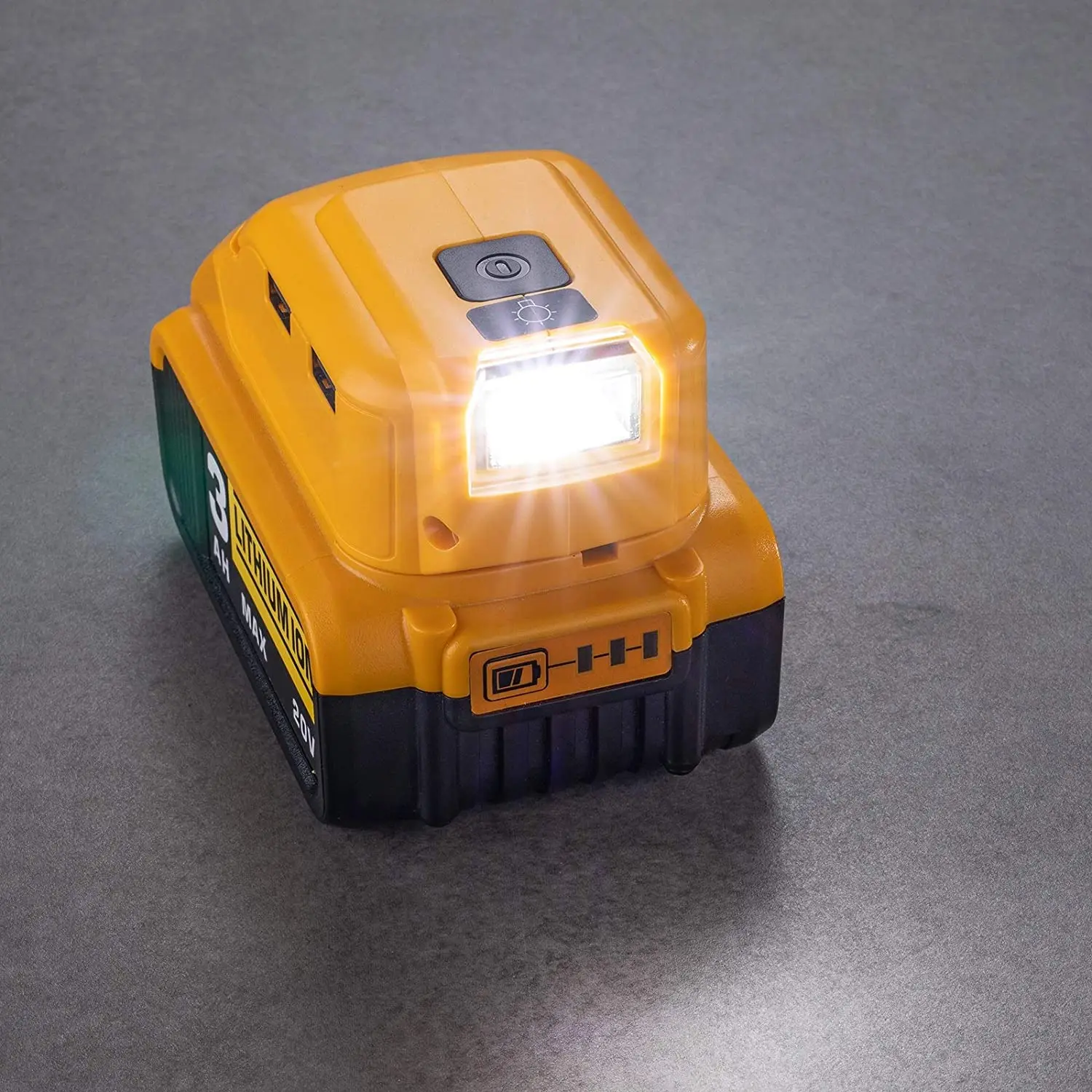 New Replacement DCB090 Power Source For Dewalt 20v Max 18V Battery Adapter with USB and TYPE-C LED Work Light