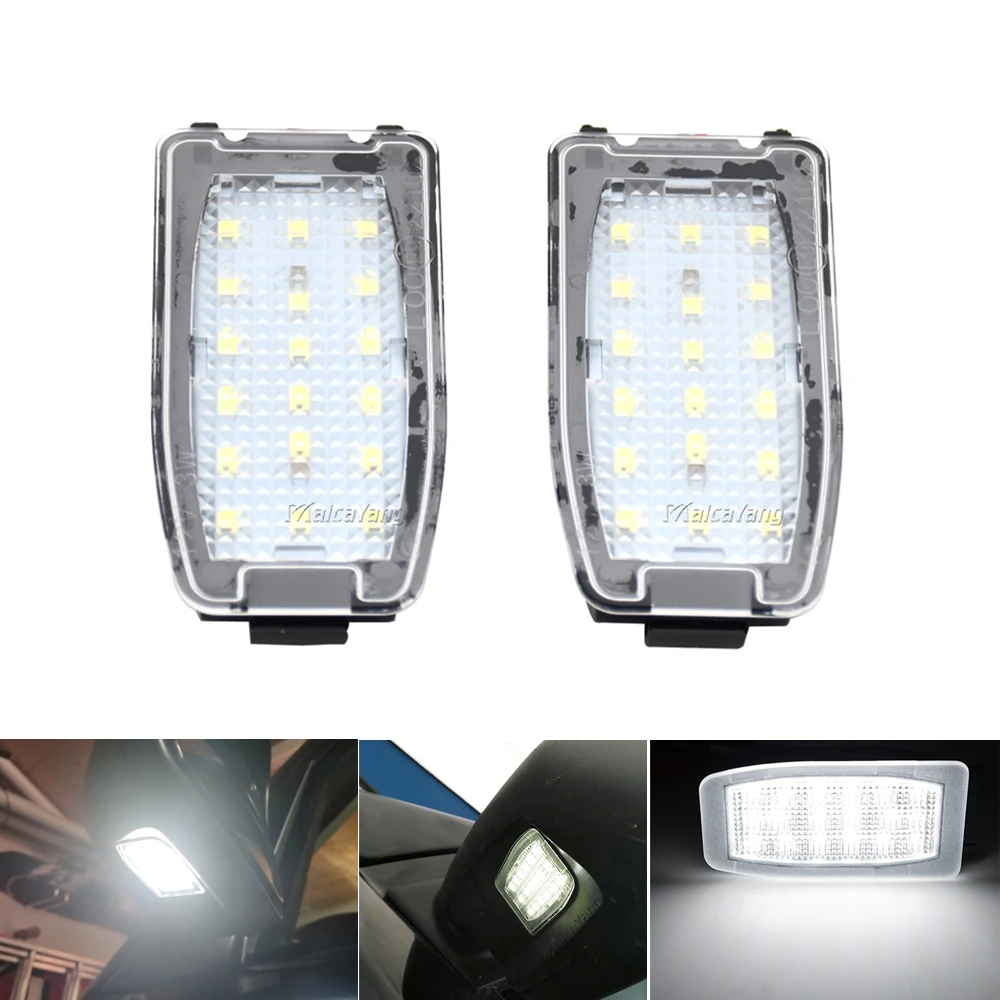 2Pcs Fast Delivey For Volvo S60 S80 XC70 XC90 V70 MK2 White Canbus 1999-2006 6000K LED Side Mirror Puddle Lamps Puddle Light