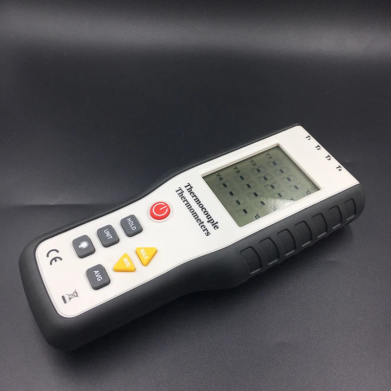 HT-9815 Digital K type Thermocouple Thermometer 4 channel industrial temperature test thermocouple probe sensor -200C--1372C