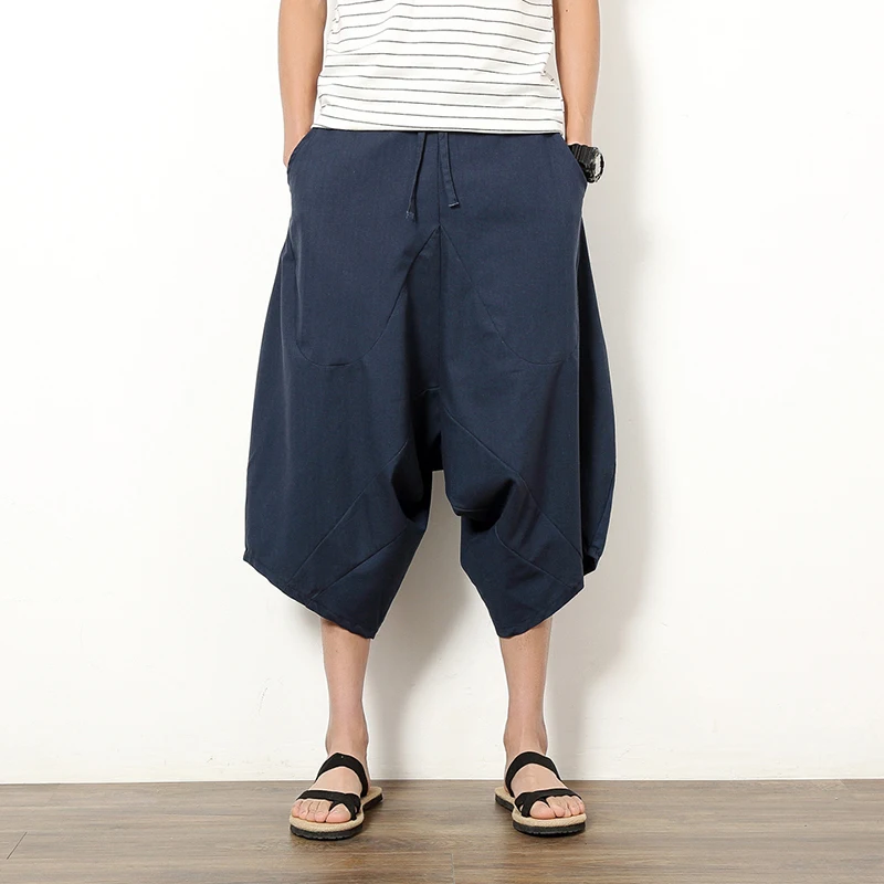 Summer Men Leisure Men Knee Length Shorts Bali Thailand Hip Hop Shorts Trousers Bermuda Shorts Roupa Masculina Vintage Cotton