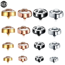 1PC 16G Micro Dermal Piercing Titanium Dermal Anchor Piercings Crystal Dermal Anchor Top Skin Diver Surface Piercing Jewelry