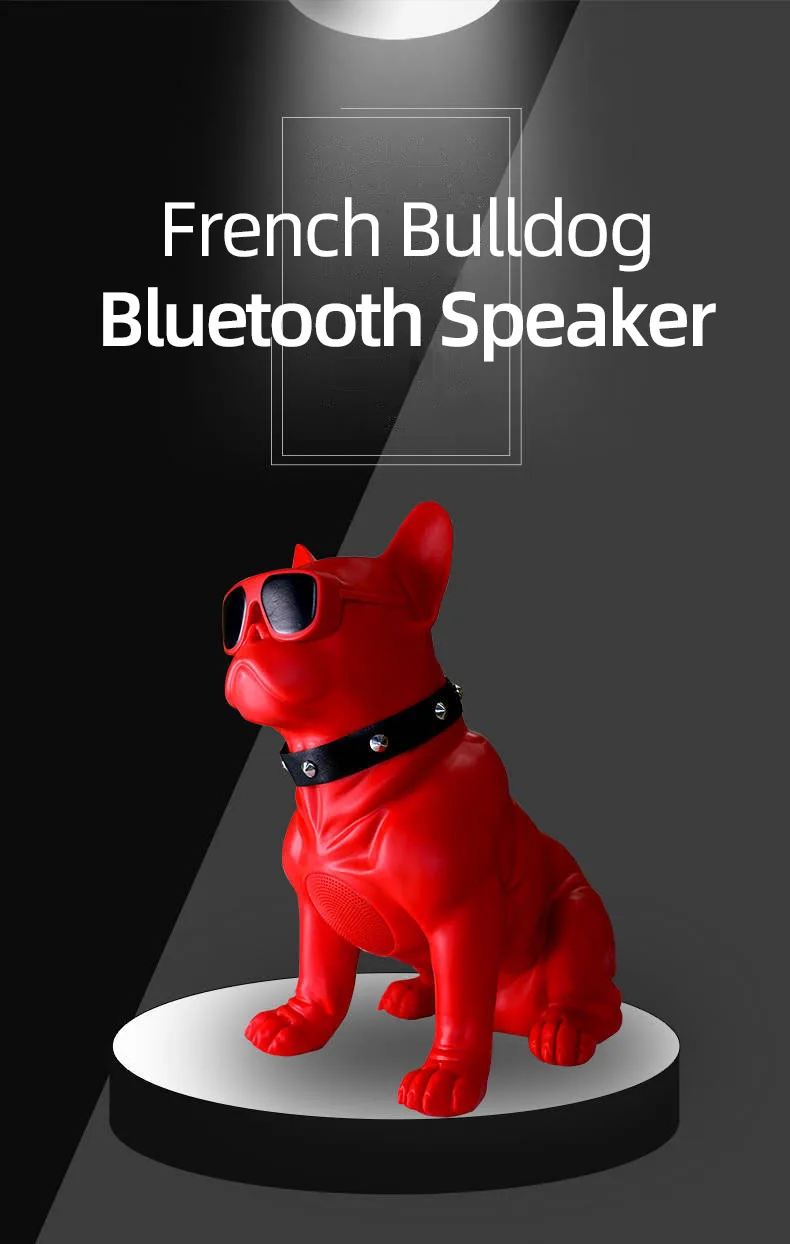 Wireless Bluetooth Speaker French Bulldog Subwoofer Multipurpose for Computer PC Speaker Full Dog Portable Stereo Gift