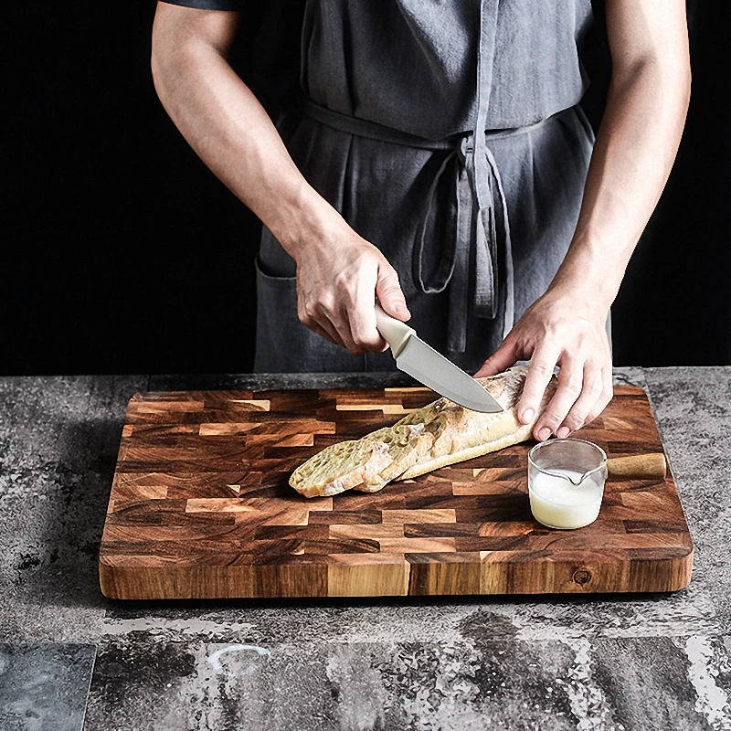 

Wood Cutting Board Home Kitchen Solid Acacia Wood Pizza Bread Fruit Chopping Board Blocks Non-slip Kitchen Tools Accessories