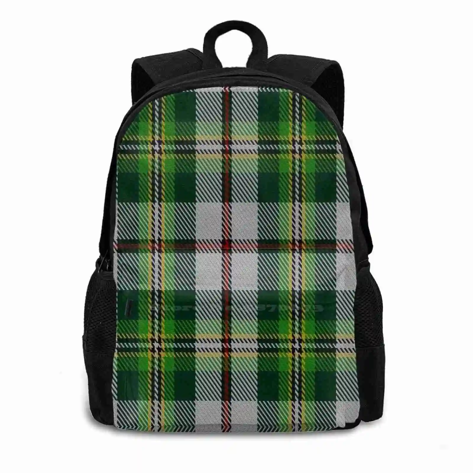 Dress Clan / Family Tartan Backpacks For School Teenagers Girls Travel Bags Total Tartan Blue Green Brown White Black Red Scot