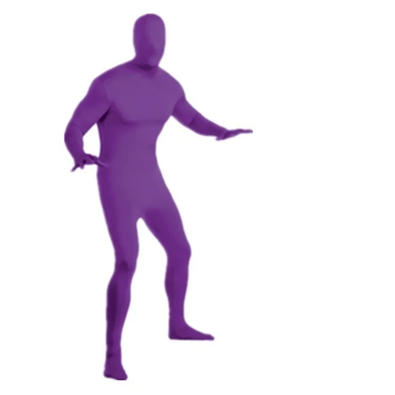 Adult Full Body Zentai Pak Custome Voor Halloween Mannen Tweede Huid Strakke Pakken Melk Fiber Bodysuit Cosplay Kostuums