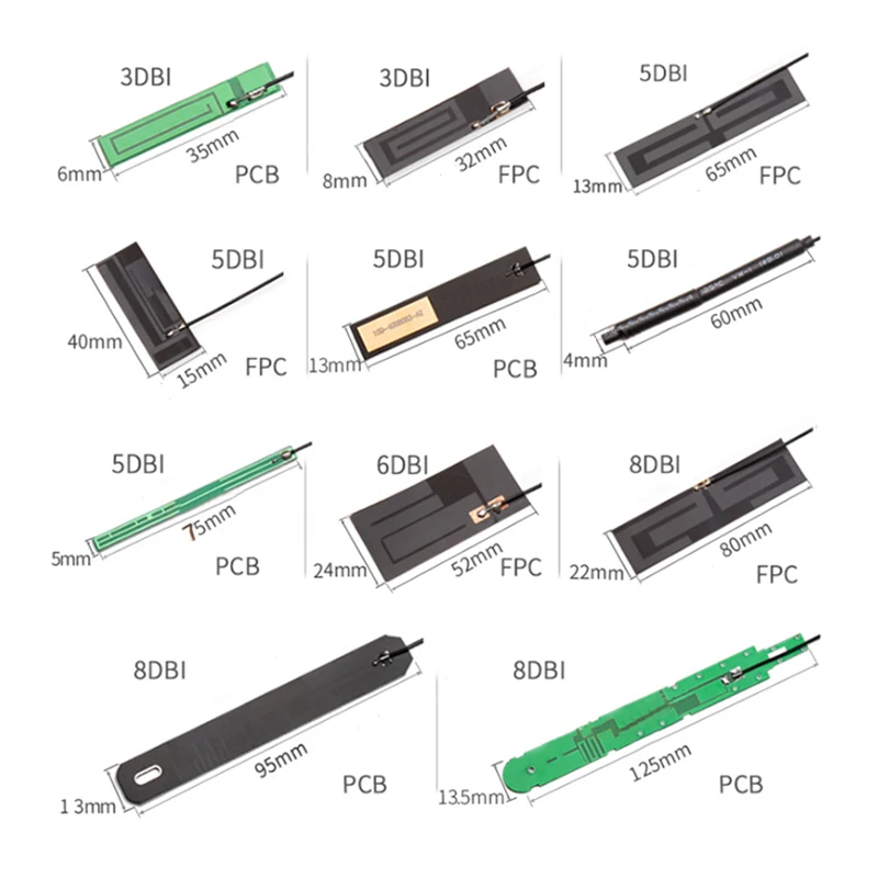 Antena interna WIFI FPC PCB 5dBi 8dBi IPX IPEX, Conector de soldadura Omni Bluetooth, antena 3dBi IEEE b/G/n WLAN, 2,4 Ghz 4G 5g, 5 uds.