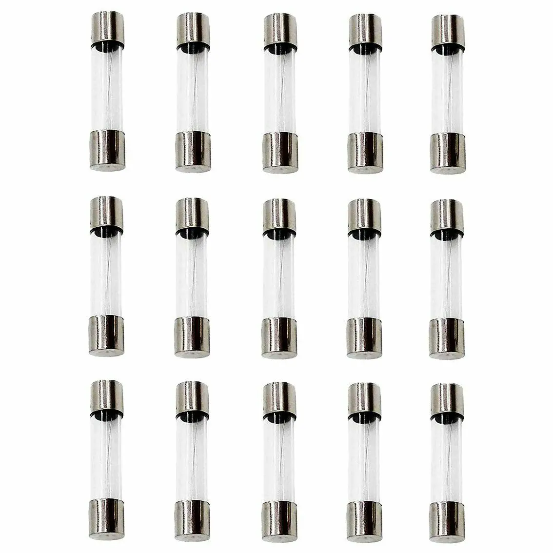 6A Glass 3AG Fast Blow Fuse - 250V 6x30mm - Pack of 15