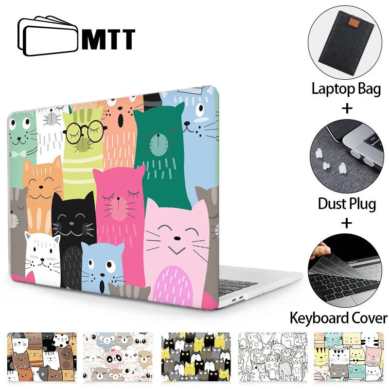 MTT Laptop Case For Macbook Pro 13 14 15 16 inch Touch bar Cute Cartoon Cover For Macbook Air 13 13.6 M1 M2 A2337 A2338 A2681