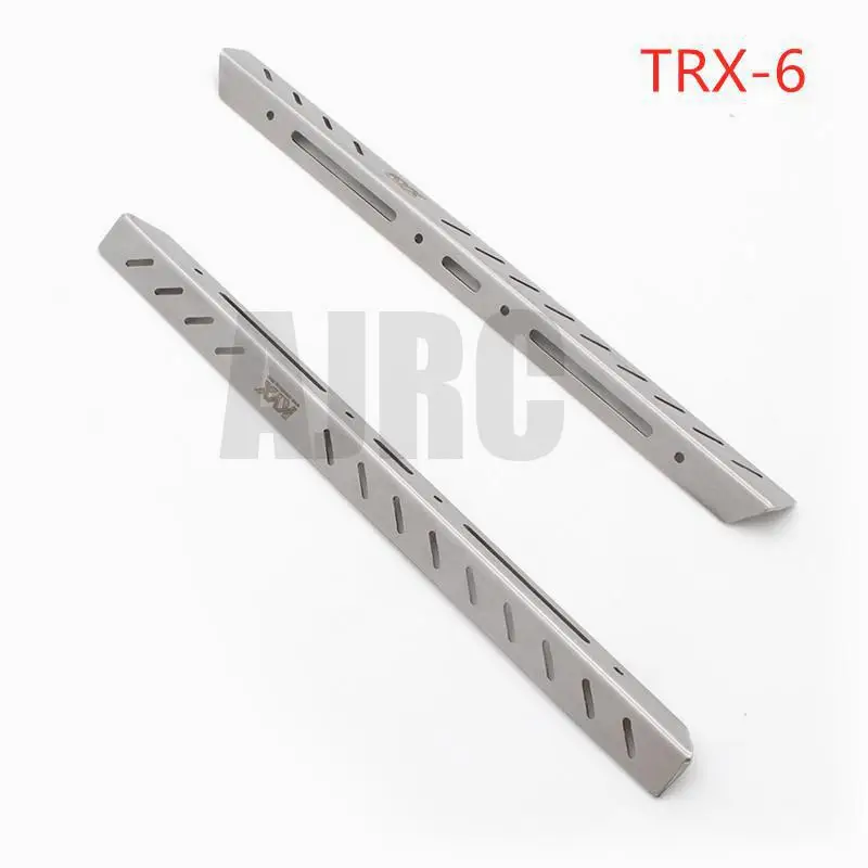 The left and right anti-scratch strips of the TRX6 6X6 G63 RC car shell side skid plate stainless steel anti-scratch strips