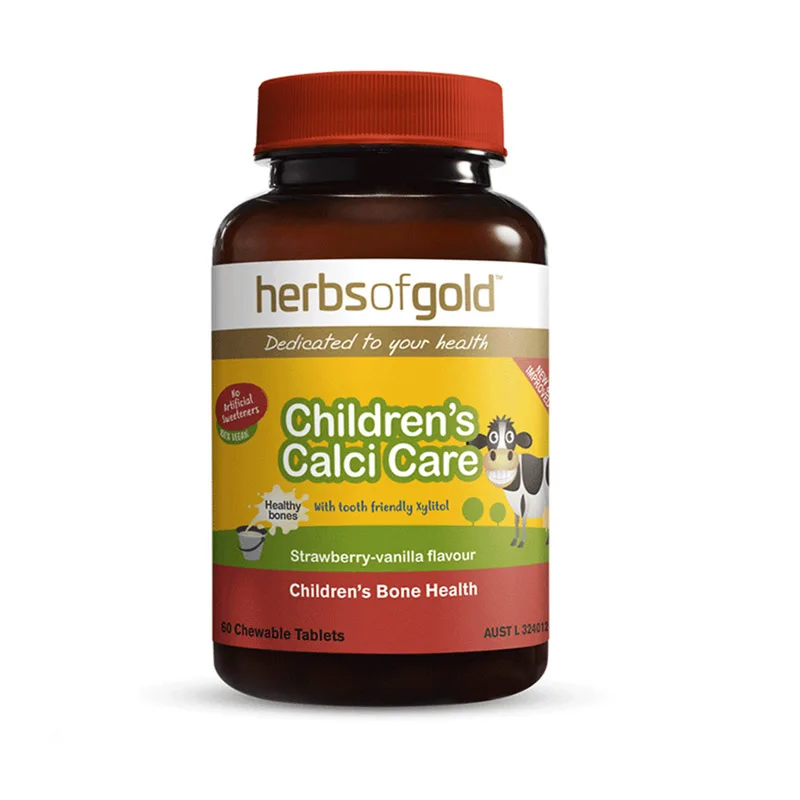 Herbsofgold Calcium Supplement for Children 60 Capsules/Bottle Free Shipping