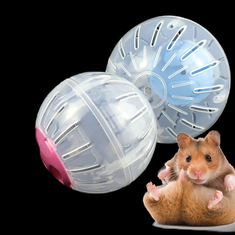 1 pz palla trasparente traspirante senza staffa criceto animali domestici prodotto piccola palla da corsa 2 colori plastica adatta per piccoli animali domestici giocattolo