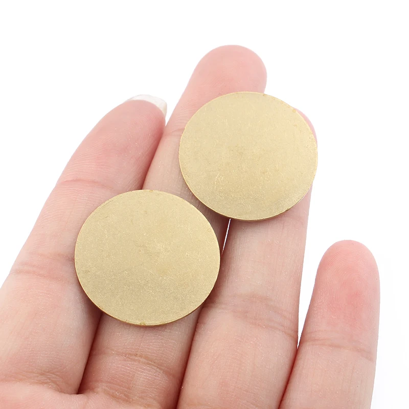 1pack Raw Brass Charms Round Stamping Disc Pendant Handmade Crafts Accessories For DIY Jewelry Making Findings Wholesale Supplie