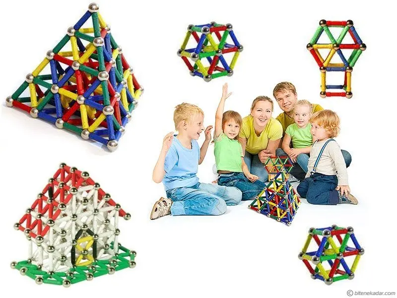 103/157pcs Magnetic Bars Building Blocks Magnet Stick Geometric Figure Construction Toys For Kid Intelligence Gifts