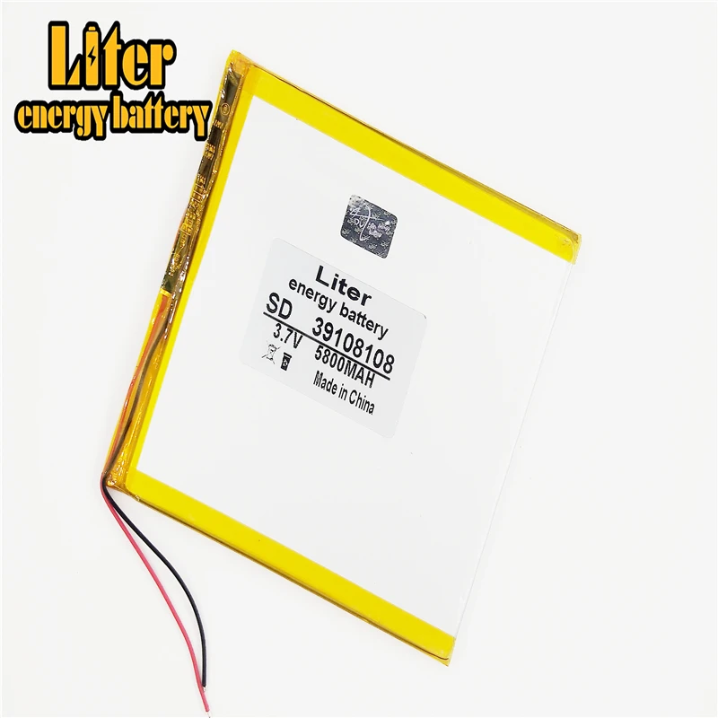 Polymer Wiederaufladbare Lithiumbatterie PL 39108108 40110110   3,7 V 5800 mAh Akku für DIY GPS Power Bank Tablet PC MID DVD PAD