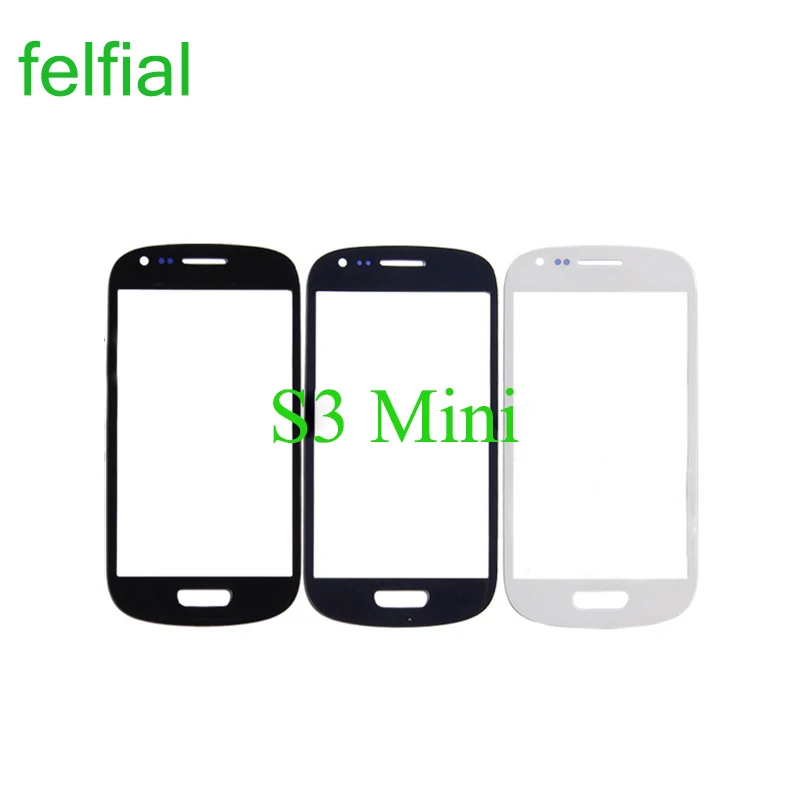 10Pcs/lot For Samsung Galaxy S3 mini i8190 8190 Touch Screen Front Panel Glass Lens Outer LCD Glass Replacement