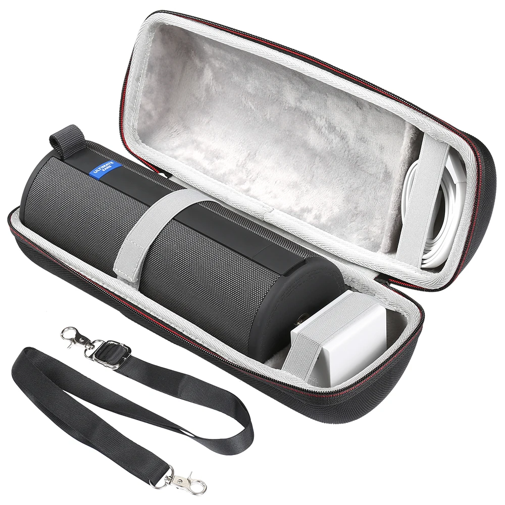 2021 Newest Hard Travel Case Pouch for Ultimate Ears UE MEGABOOM 3 Portable Wireless Bluetooth Speaker Extra Space Plug & Cables