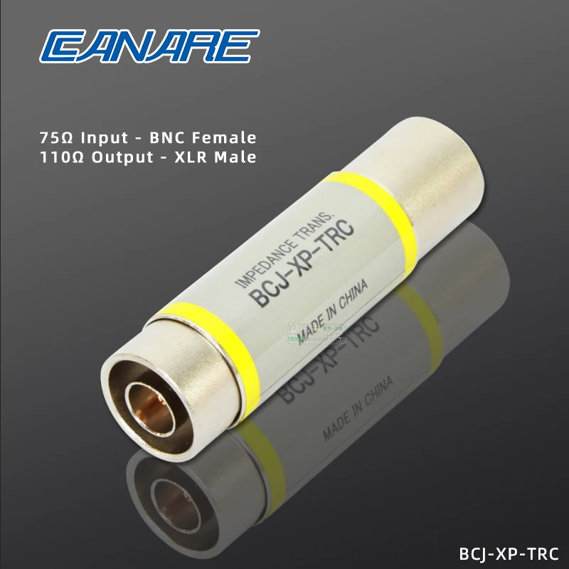 Canare Digitale Audio Converter Plug 110ohm XLR3 Mannelijke Vrouwelijke Om 75Ω Bnc Coax Kabel Connector AES3/Ebu Impedantie Transformator
