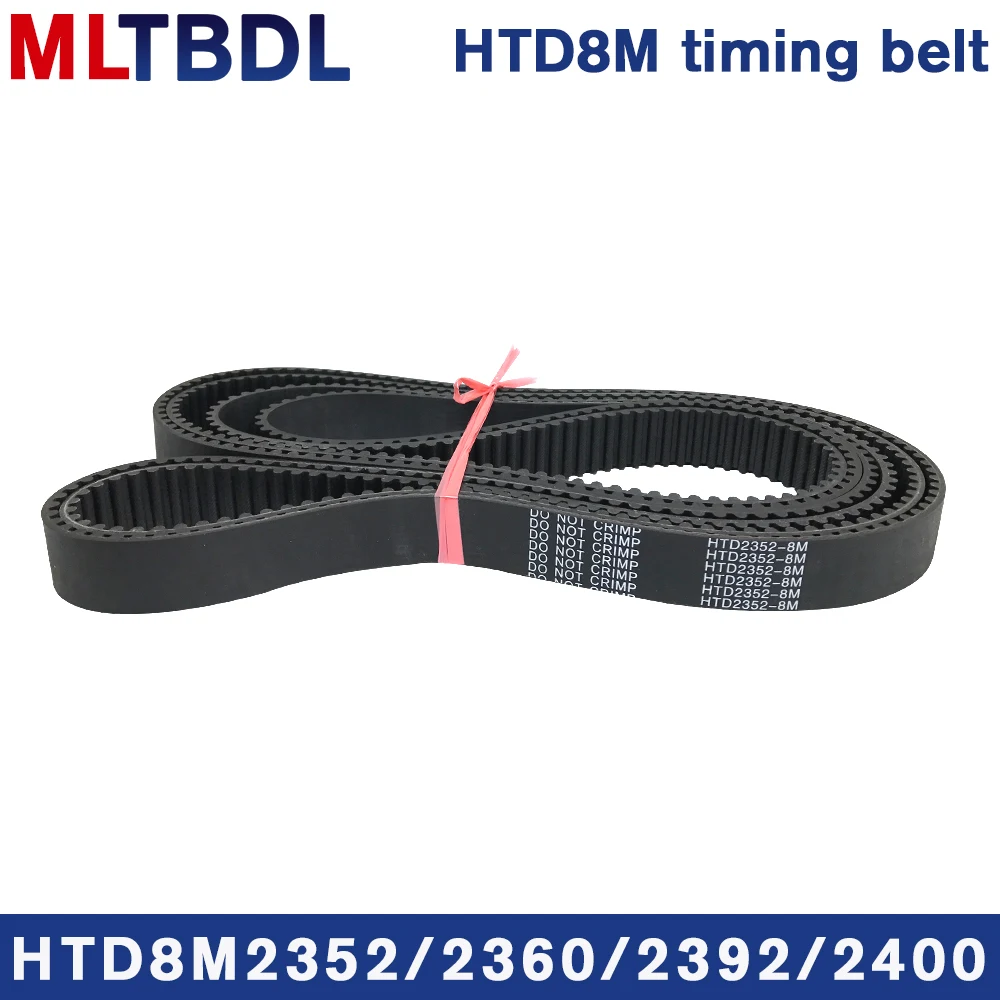 

Rubber synchronous belt HTD8M 2352 2360 2392 2400 pitch=8mm arc tooth industrial transmission toothed belt width15/20/30/40